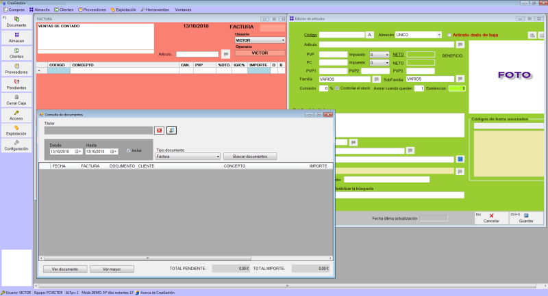 Billing and control of easy and simple storag